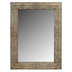 French Hand-Painted Wood Mirror