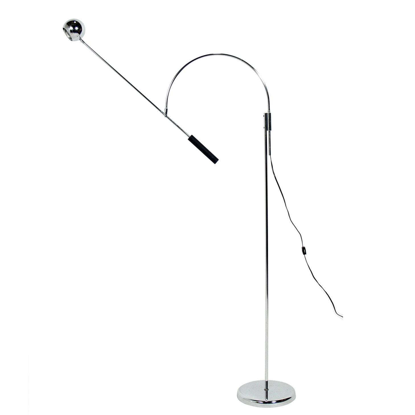 Chrome Orbit Floor Lamp By Robert Sonneman For At 1stdibs