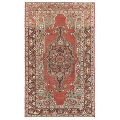 Antique Turkish Oushak Carpet 10