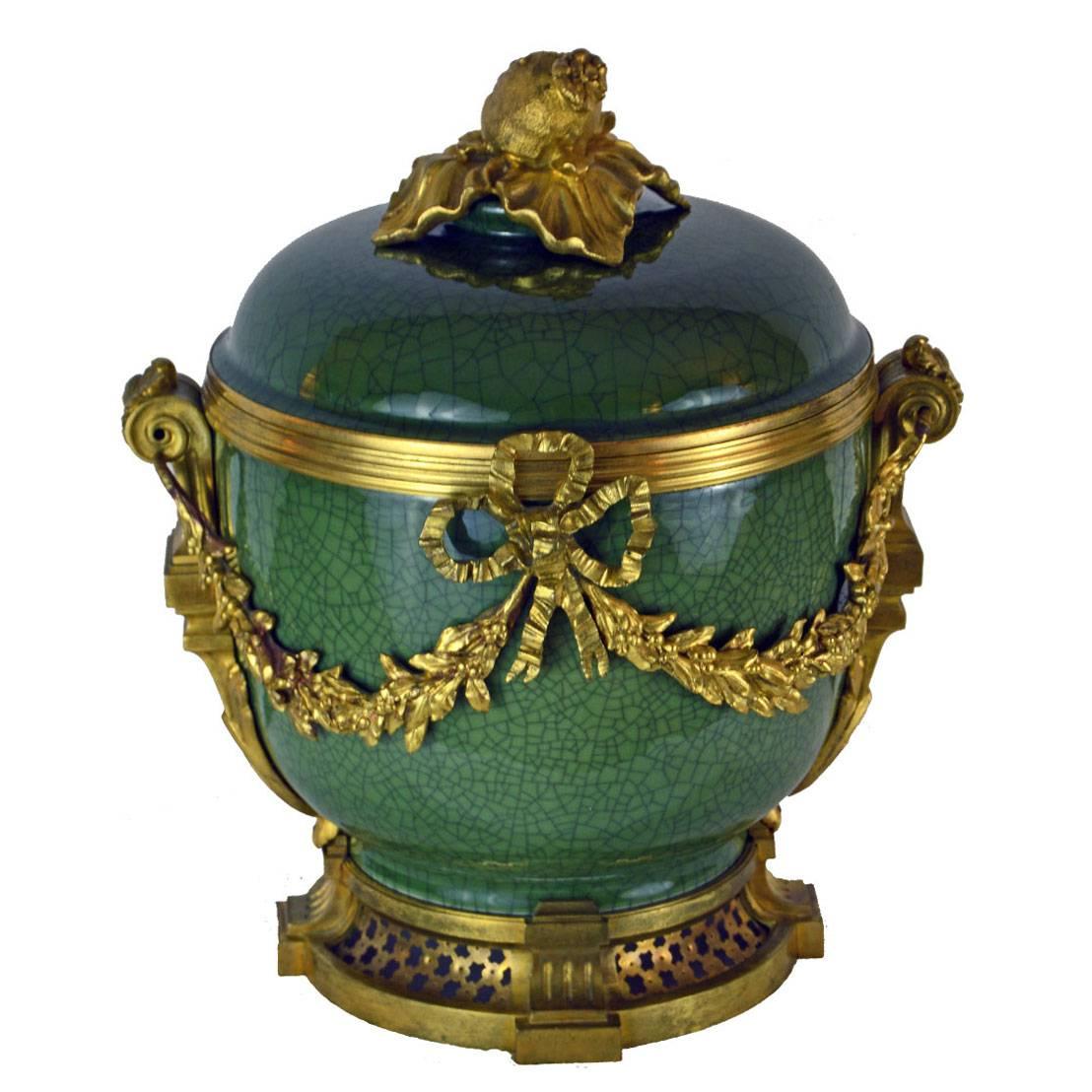 19th Century Bronze-Mounted Chinese Jardiniere