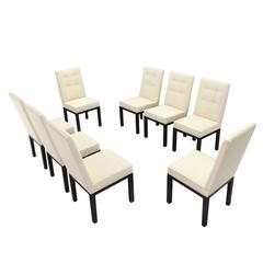 Set of Eight Newly Upholstered Dining Chairs by John Widdicomb 7
