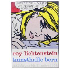 (after) Roy Lichtenstein 1968 "Kunsthalle Bern" vintage screenprint poster