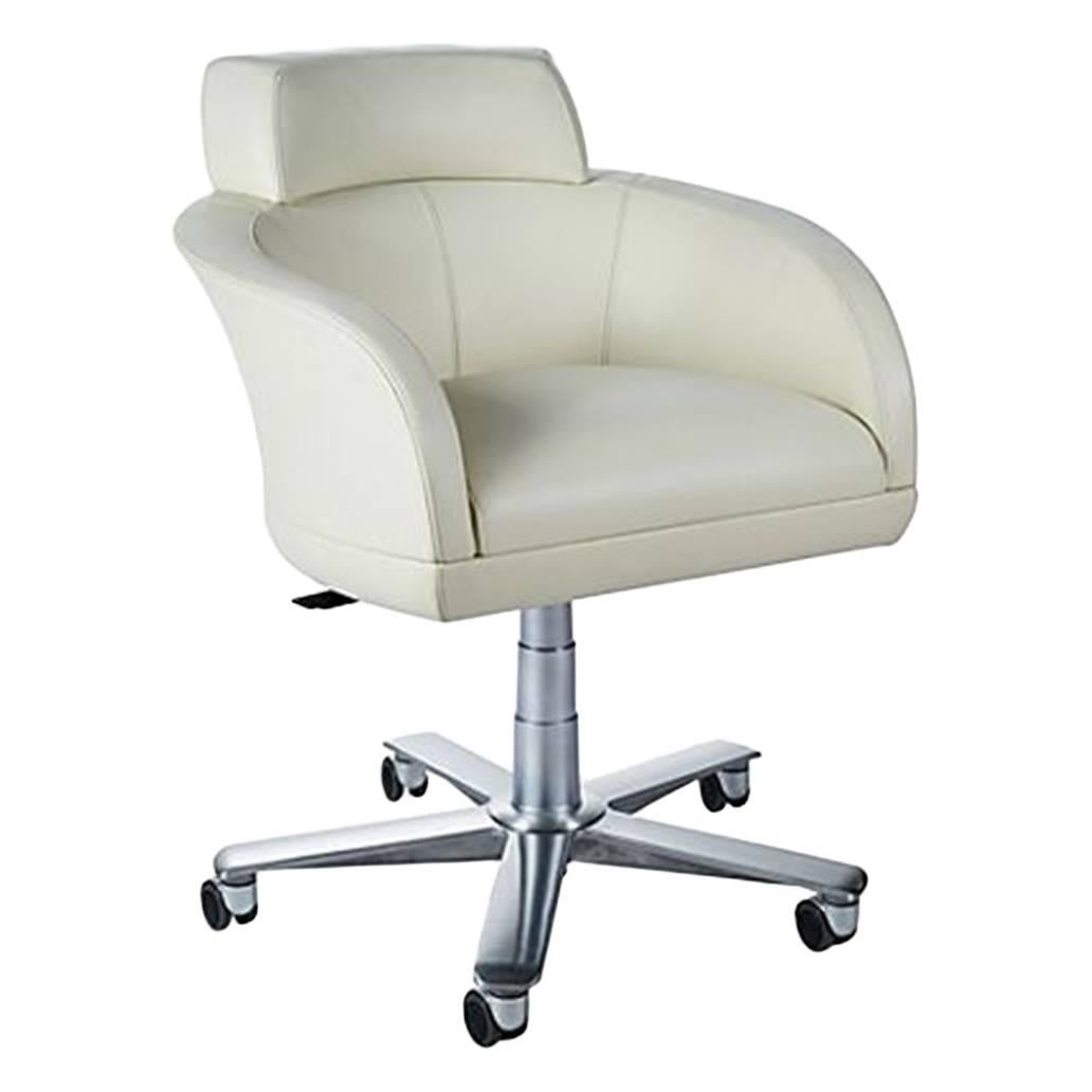 Giorgetti Selectus Swivel Armchair in Leather For Sale