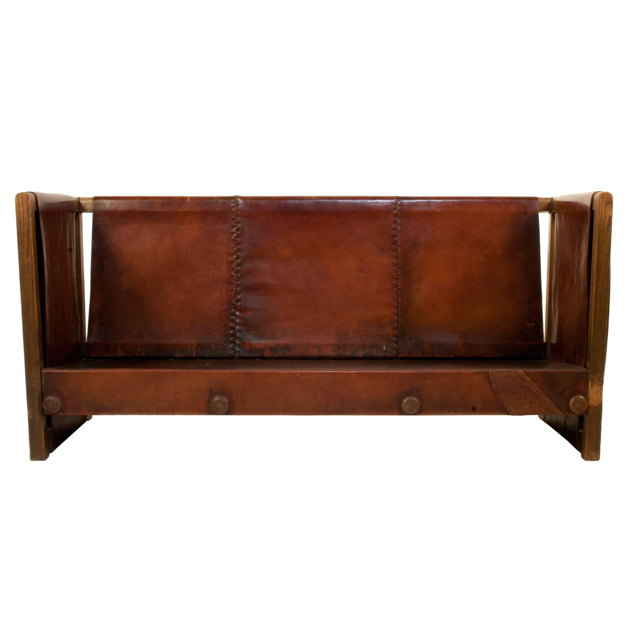 Leather Sofa by Axel Einar Hjorth