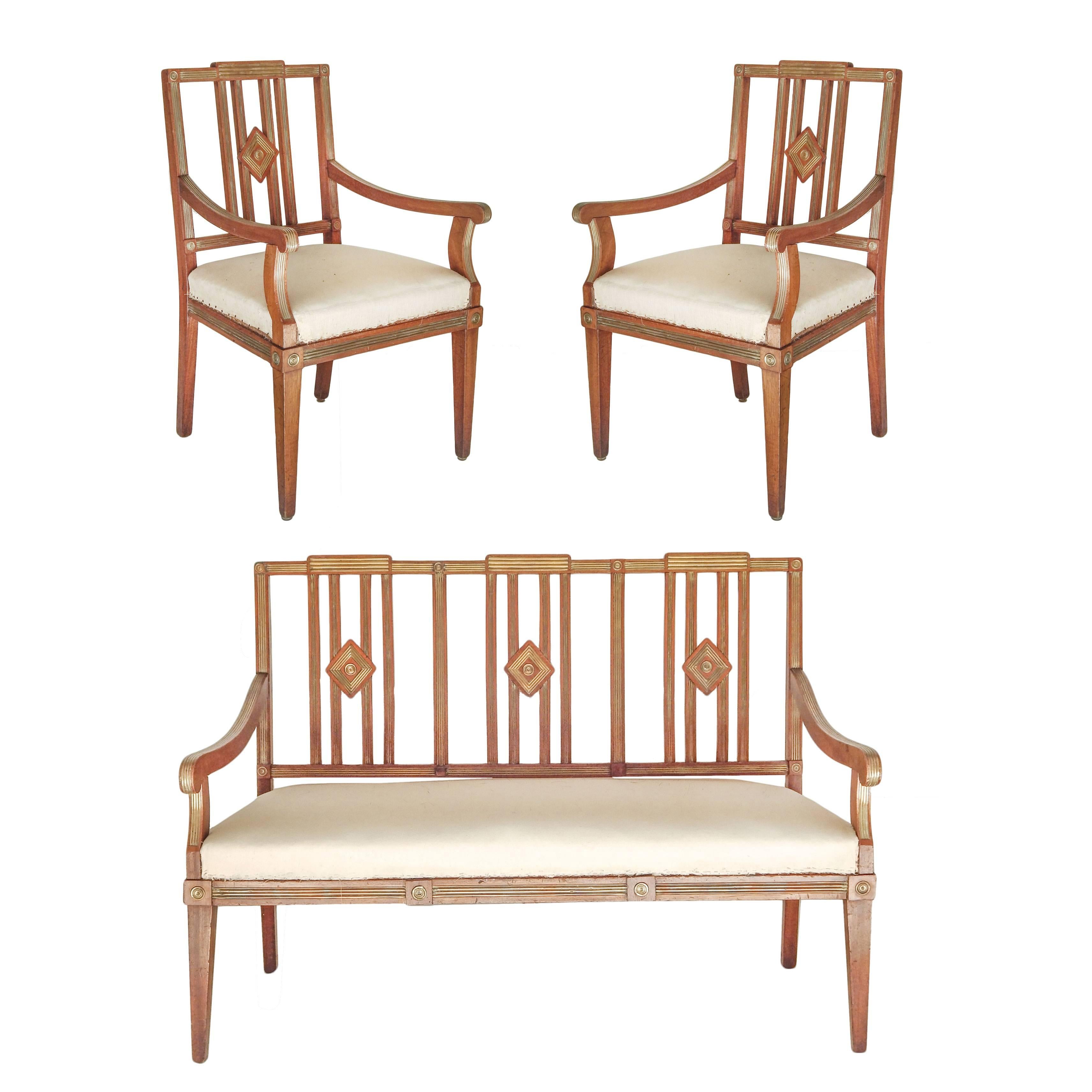 19th Century Russian Neoclassical Three-Piece Set For Sale