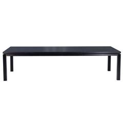 Dramatic Black Lacquered Contemporary Dining Table