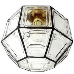 Limburg Glass Iron Frame Flush Mount Light, Modernist Industrial Pendant Lampe 8