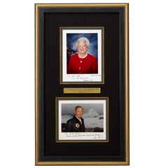 Retro George H. W. Bush & Barbara Bush Signed Photographs