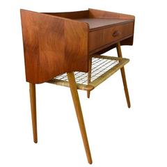 Danish Teak and Oak Bedside Table.