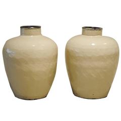 Pair of 19th Century Chinese Clay Pots