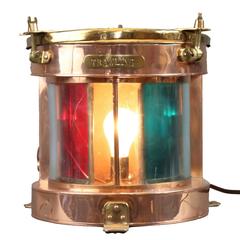 Vintage Rare Copper and Brass Trawling Lantern