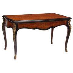 Louis XV Style Parquetry Kingwood Bureau Plat Desk, 19th Century 2