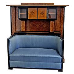 Josef Maria Olbrich Music Room Settee Cabinet Darmstadt Germany made c.1900 9