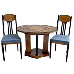 Josef Maria Olbrich Music Room Table Two Chairs Darmstadt Germany made c.1900 1