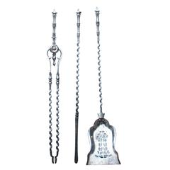 19th Century Set of Three Matching Fire Tools 11