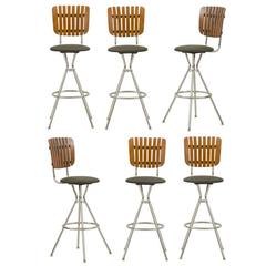 Set of Six Umanoff Counter Stools, circa 1955