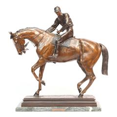 Large Equestrian Bronze Signed I.Bonheur