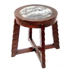 Early 20th Century Marble-Top Deco Low Table 11