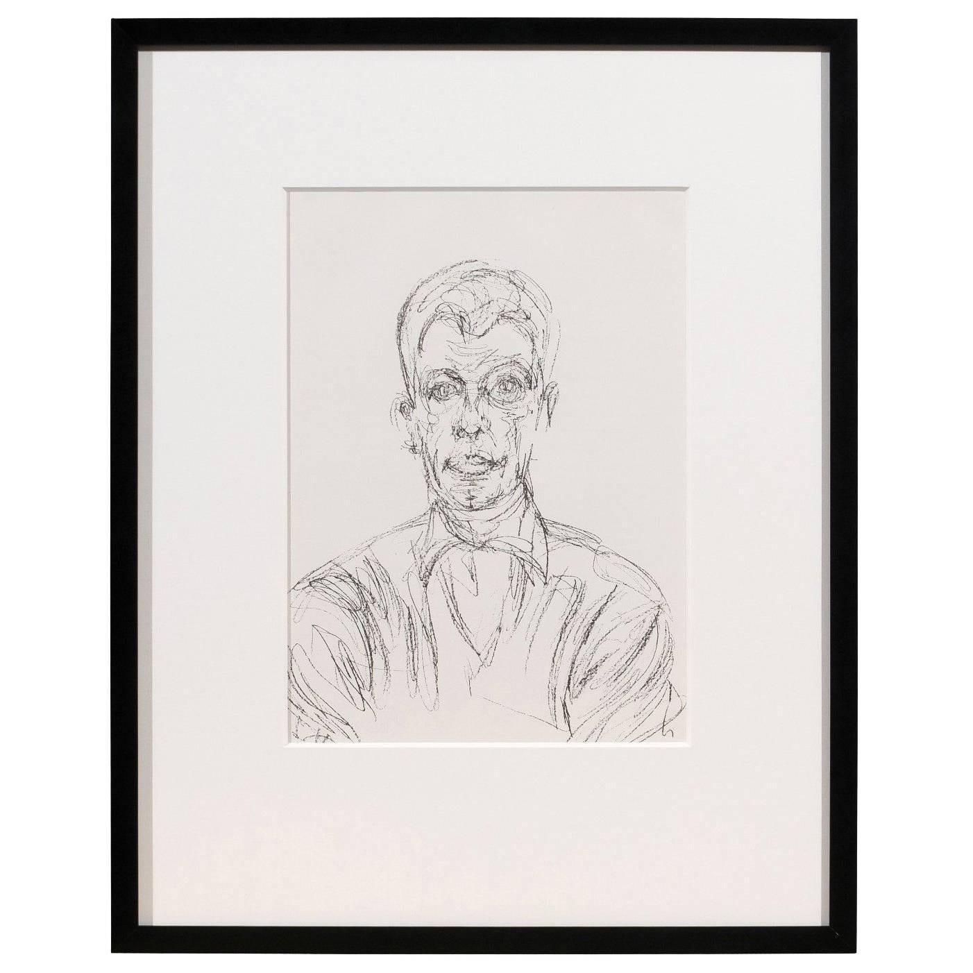 Alberto Giacometti Self Portrait Lithograph