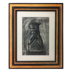Charcoal Drawing of Male Torso