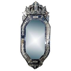 20th Century Vintage Italian Venetian Sculptured Wall Mirror