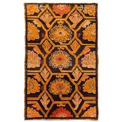 Antique Tibetan Art Deco Rug