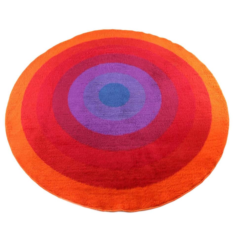 Rare Verner Panton Mira Romantica Large-Scale Rug at 1stDibs
