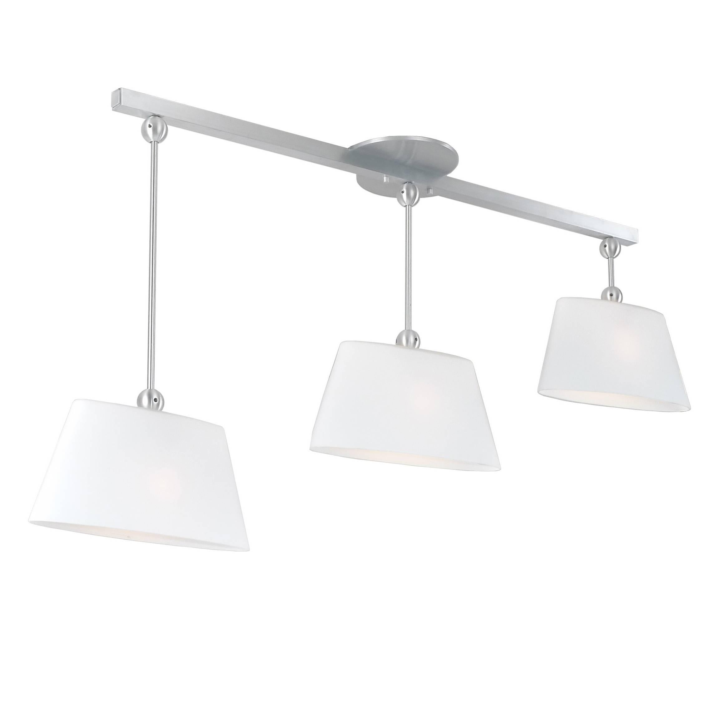 Triple Gia Pendant Light, Blown Glass Shades For Sale