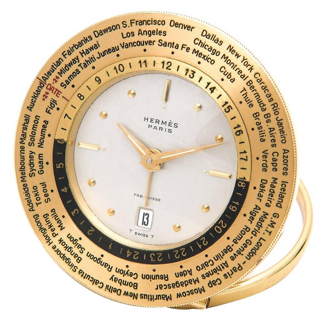 Rare Hermès World Time Clock