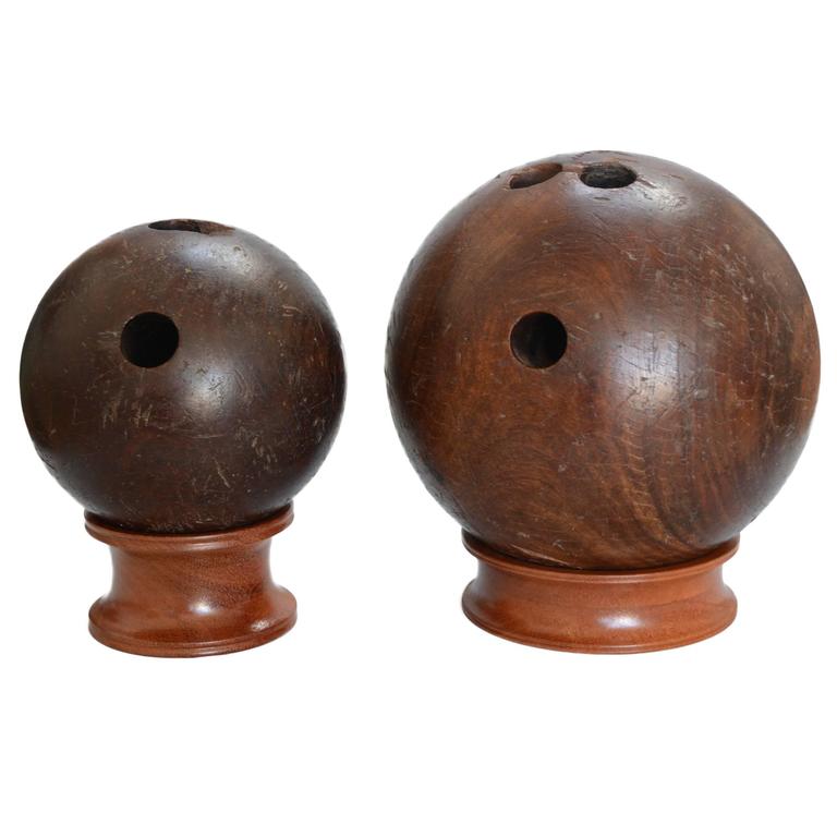 Antique Wood Bowling Balls at 1stDibs | antique wooden bowling ball