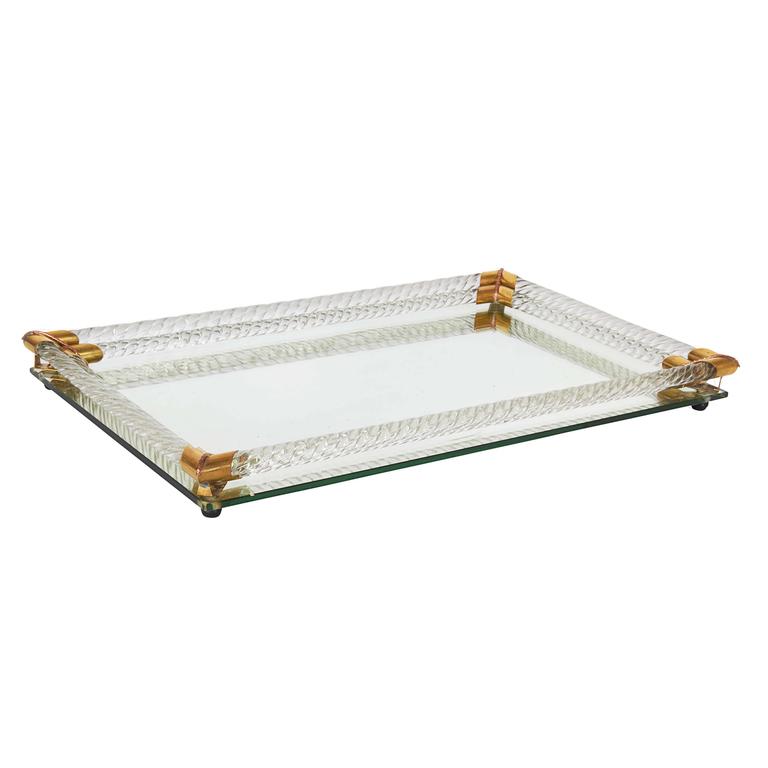 Vanity Mirror Tray With Murano Glass Rope Gallery