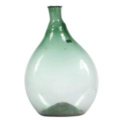 Large European 16th-17th Century Large Green Glass Bottle
