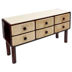 1950s Italian Walnut and Parchment Sideboard 3