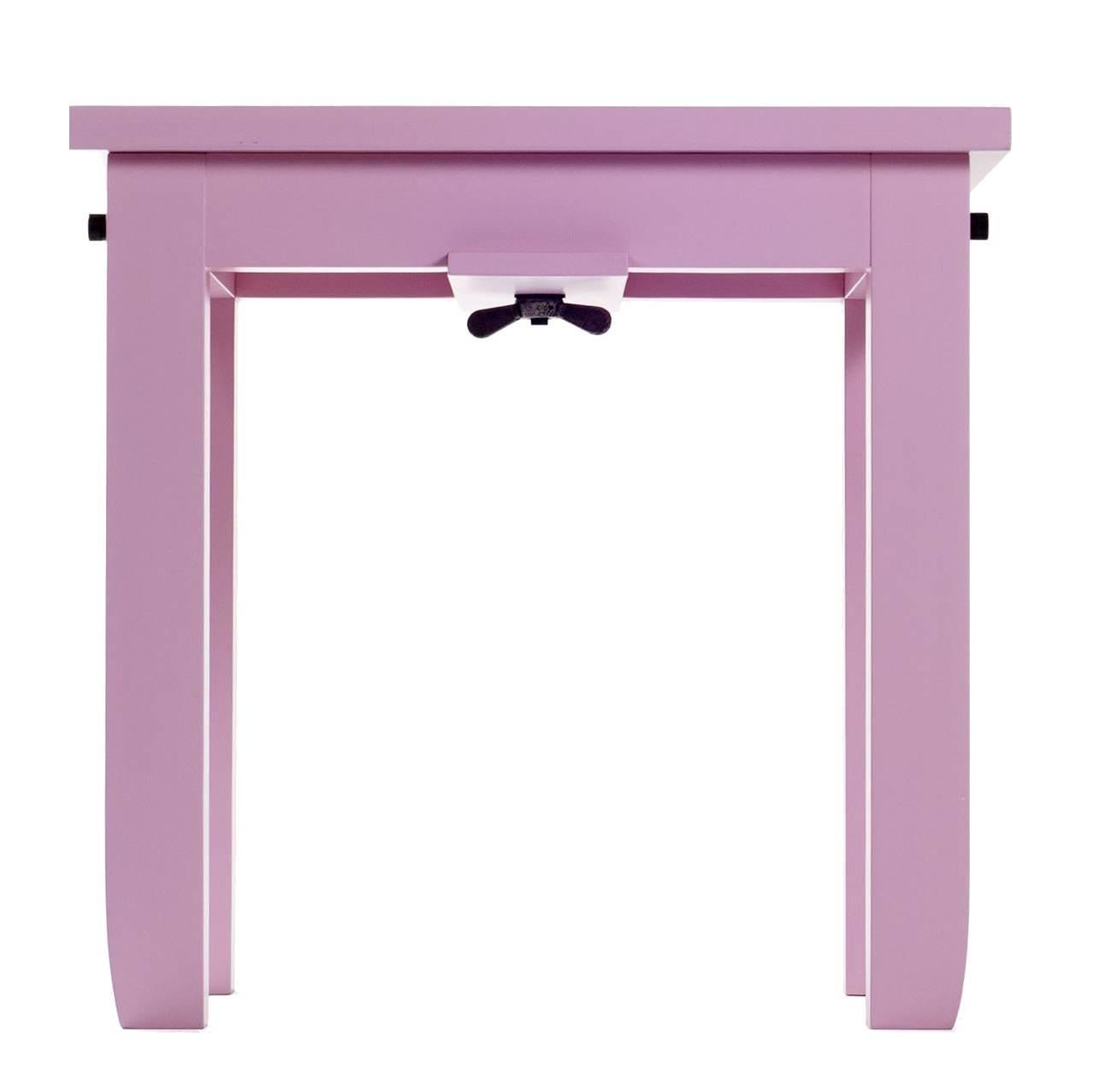 Contemporary Pussyhat Pink Benchlet Stool or Bench Made in Brooklyn in Stock For Sale