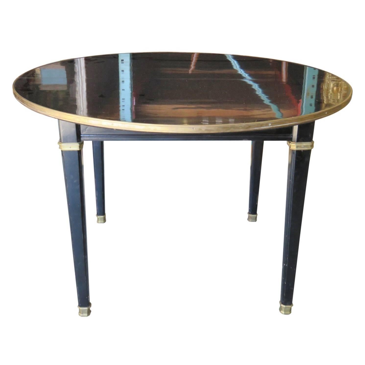 Jansen Ebonized Louis XVI Style Dining Table