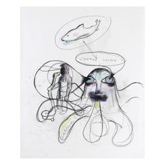 Vintage Bjarne Melgaard, 'Voodoo Lesson, ' Pastel on Paper, 1997