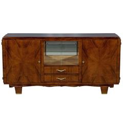 Walnut Starburst Art Deco Buffet 5