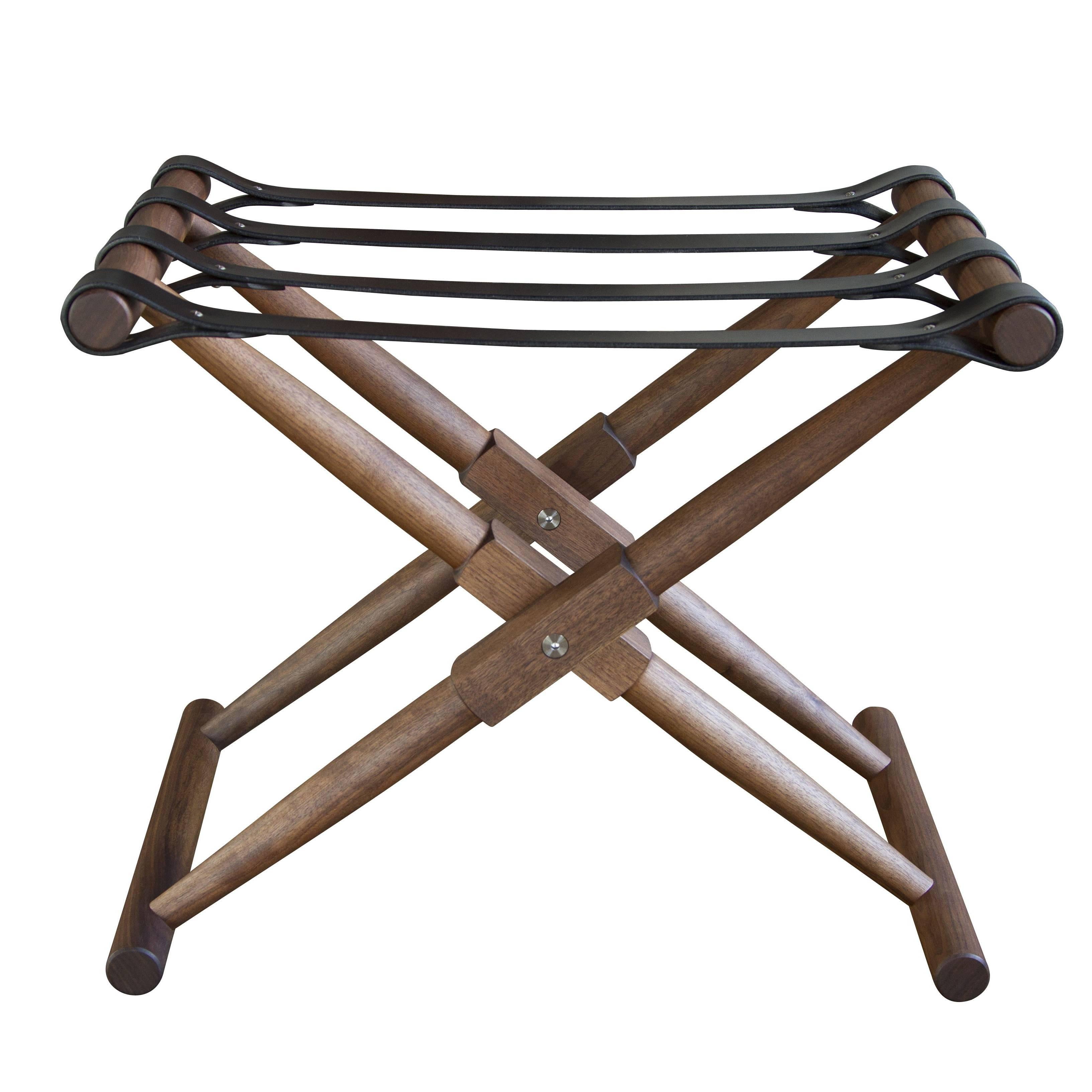 Matthiessen Folding Luggage Rack - handcrafted by Richard Wrightman Design