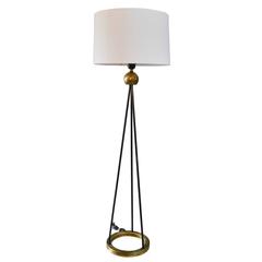 French Brass and Iron Floor Lamp 5