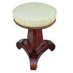 Early Empire Mahogany Adjustable Piano Stool