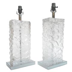 Modern Ice Cube Glass Table Lamps