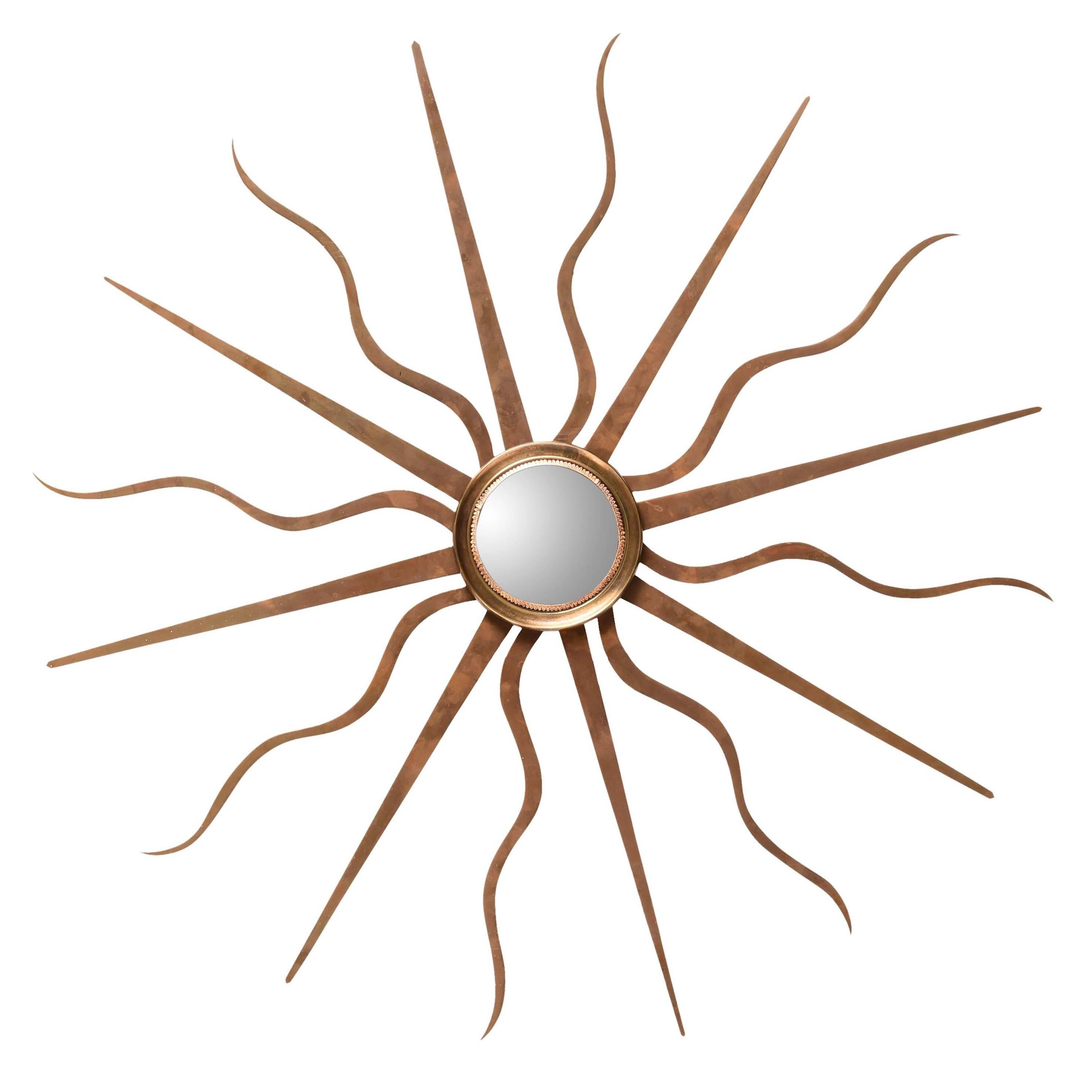 Brass and Witch Ball Mirror