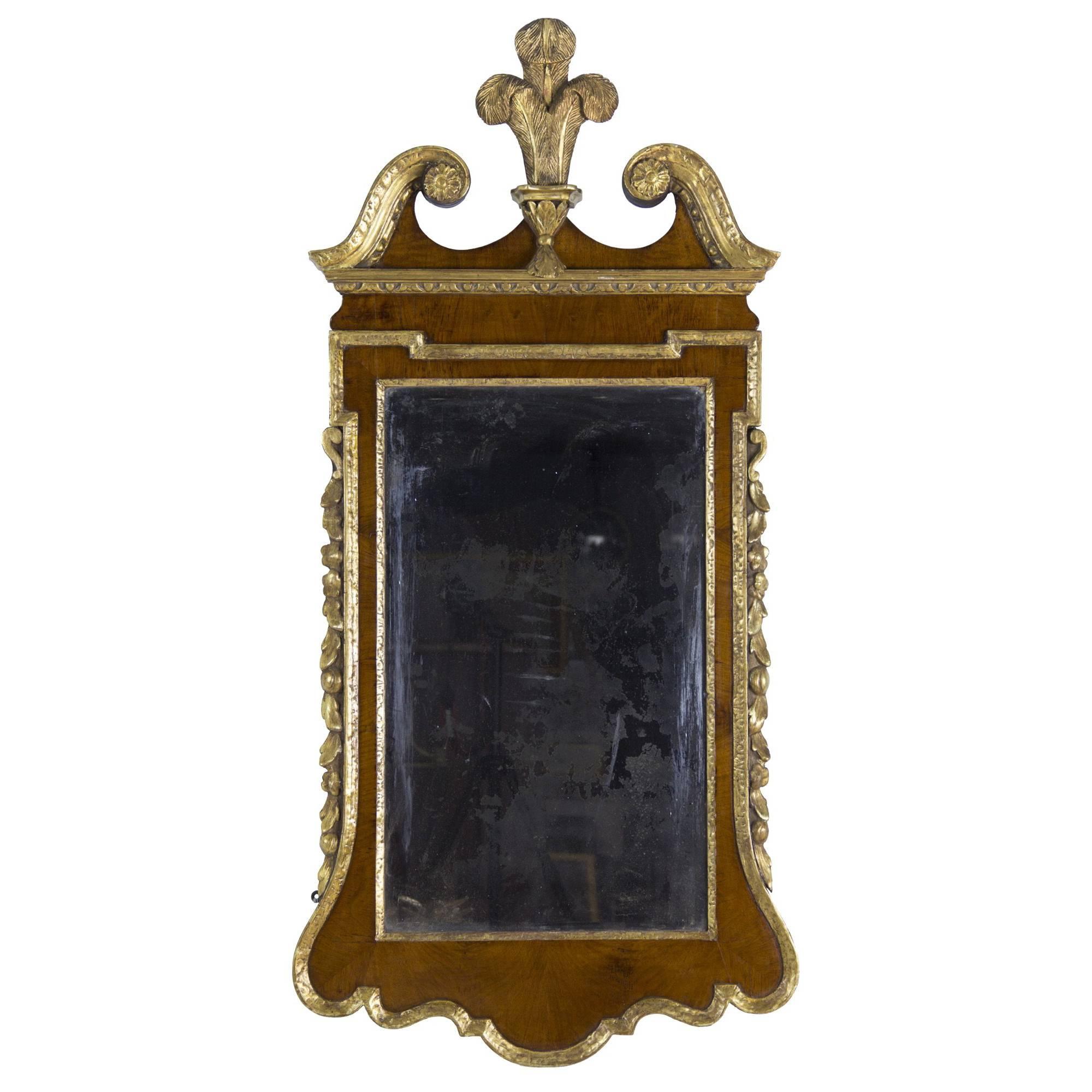 Chippendale 'George III' Mahogany and Giltwood Looking Glass/Mirror For Sale