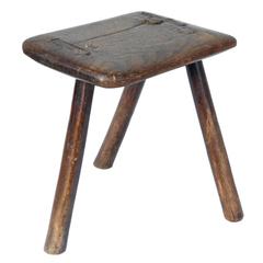 Antique Rustic Footstool or Plant Stand