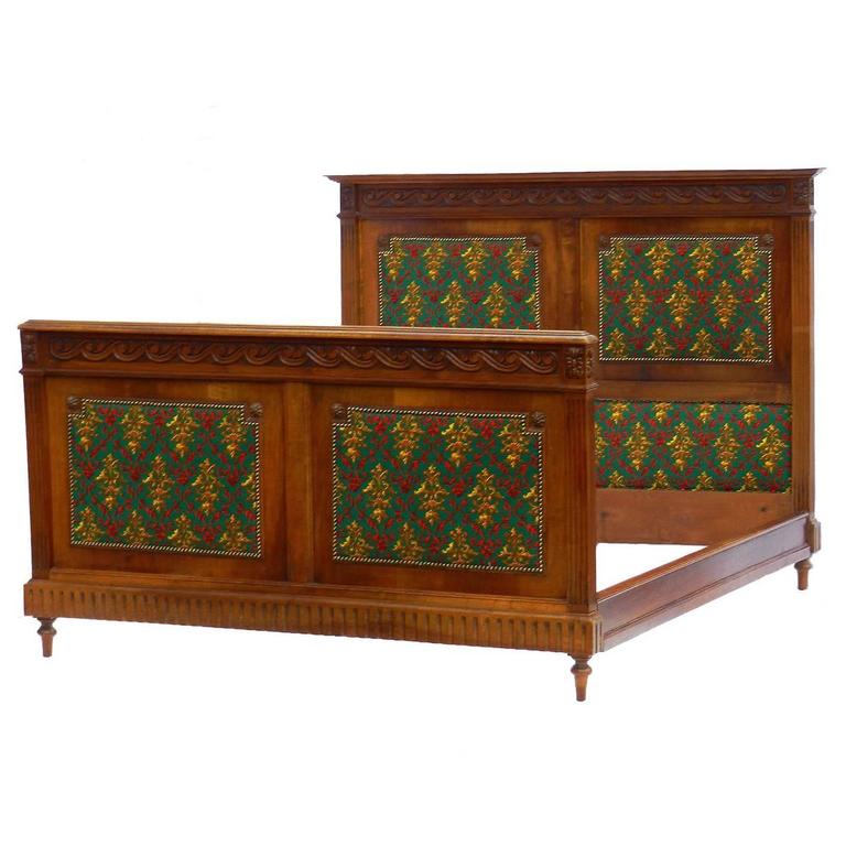 French Bed 19th Century Gothic Revival Louis Walnut Us Queen Uk King French Bed 19th Century Gothic Revival Louis Walnut Us Queen Uk King For