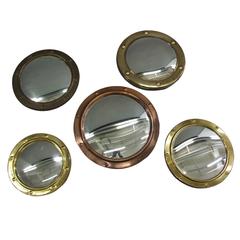 Antique Collection of 1920s Convex Mirrors