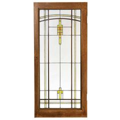 Elmslie Leaded Prairie Flower Cabinet Doors, circa 1920