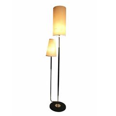Mid-Century Brass Two-Arm Floor Lamp in the Style of Ico Parisi