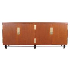 Mid-Century Teak Credenza by Michael Taylor for Baker