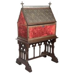 19th Century Gothic Chasse on Oak Stand